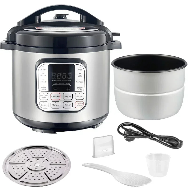 6L Multi-function Electric Pressure Cooker 220V Soup Porridge Meal Warmer Kitchen Stainless Steel Multicooker Rice Cooker