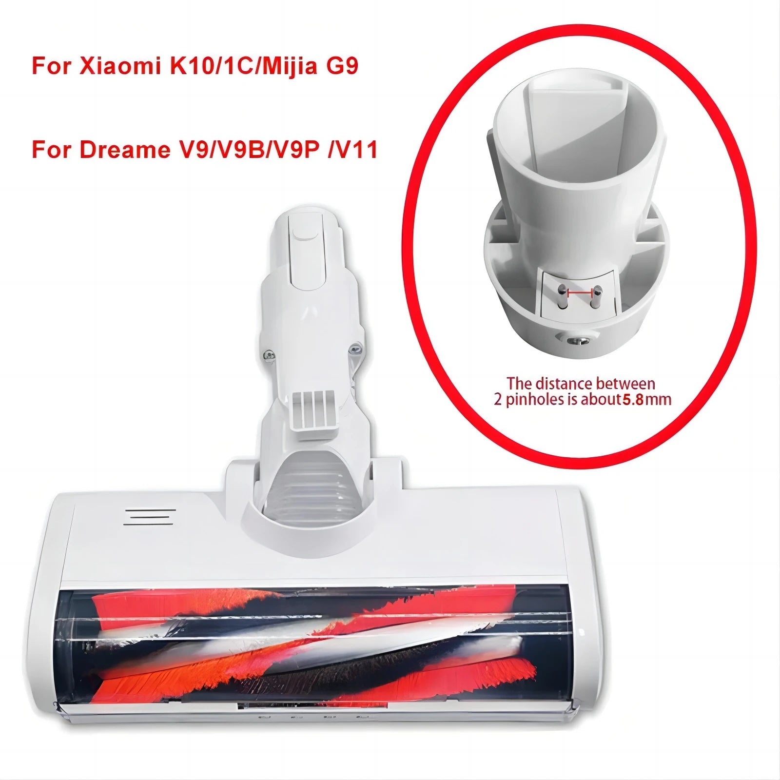 Electric Brush Head for Xiaomi K10/G10 Xiaomi 1C Xiaomi Dreame V8/V9B/V9P/V11/G9 Carpet brush Vacuum Cleaner Parts