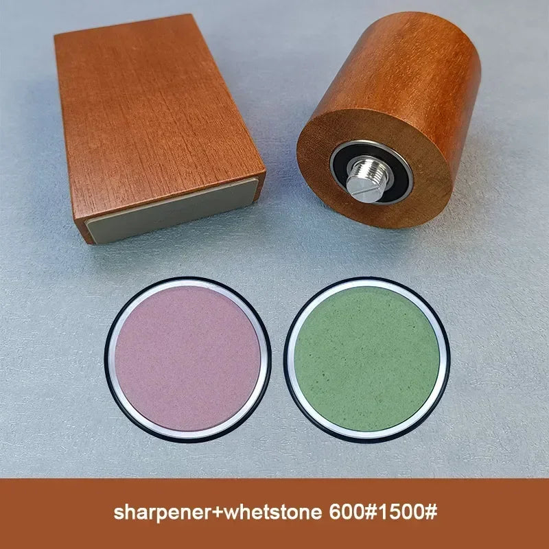 Diamond Sharpening StoneMagnetic Rolling Knife Sharpener  Wood Kitchen Grinding System 15 20 Degrees Angle Roller Accessory