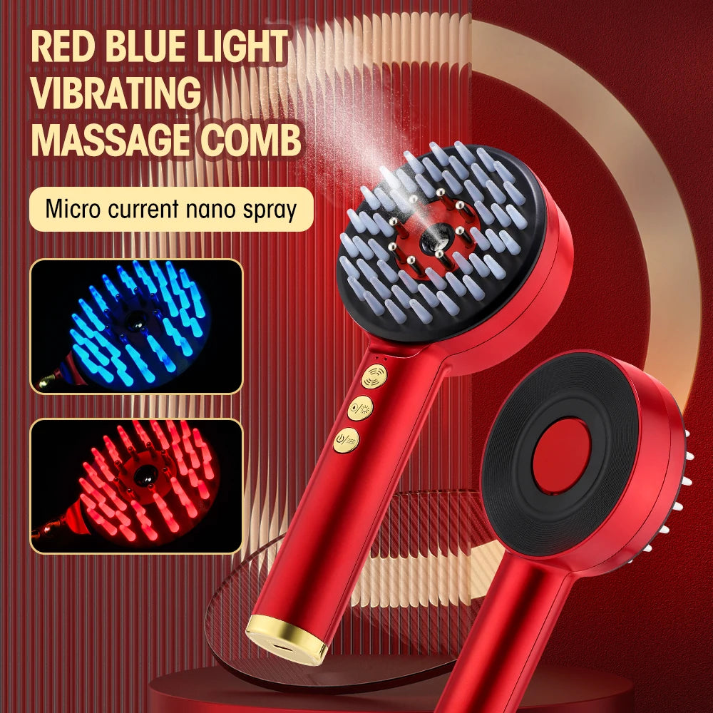 3 Modes Electric Massage Comb Portable Red Light Laser Comb for Hair Follicle Hair Follicles On The Head Essence Oil Applicator