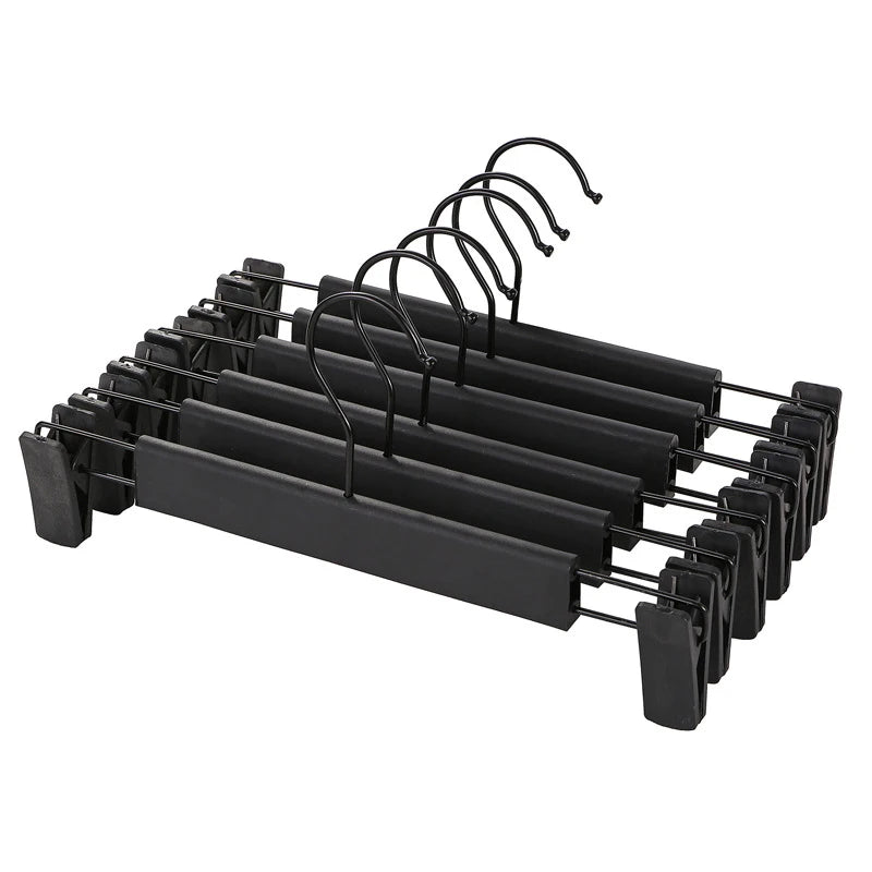 5/10PCS Pants Hanger Adjustable Clips Space Saving Anti-Slip Metal Rack Women's Skirt Clothes Organizer Socks Lingerie Racks