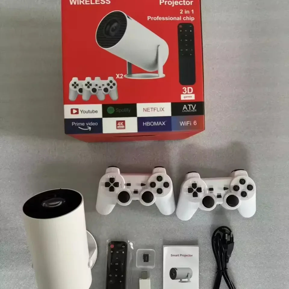 Advanced Home Cinema Projector with Gaming Experience-Portable Retro X300MAX,Android 11,Dual WIFI&BT5.4,1280x720P