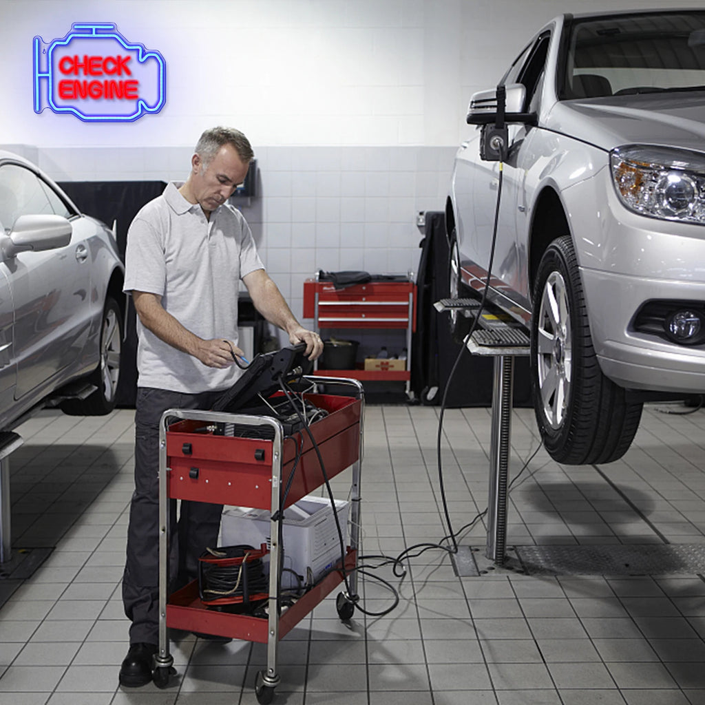 Check Engine Neon Sign Led Light Auto Room Garage Repair Shop Wall Decor Bar Party Club Luminous Atmosphere Lamp USB Power