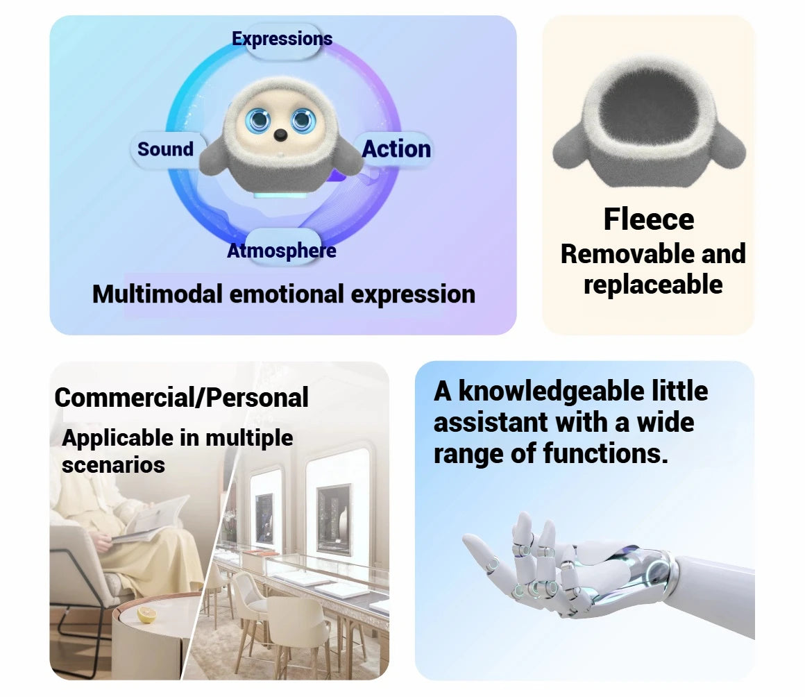 AI Robotic Pet for Adults AI Companion ChatGPT Dialogue Touch Interaction Little Assistant of Life Support Role Switching