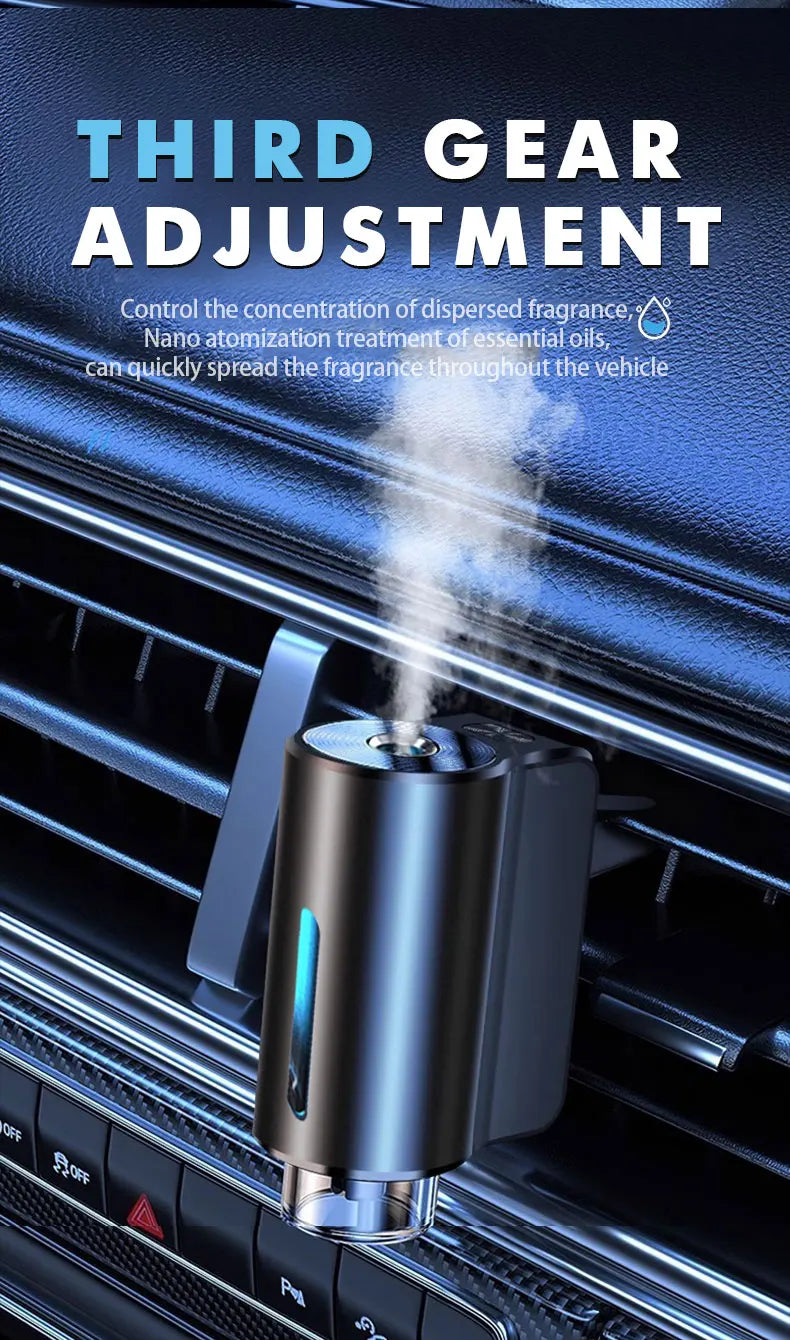 Smart Car Air Aromatherapy Diffuser Fragrance Car Air Fresheners With Three Adjustable Humidifier Essential Oil Diffuser