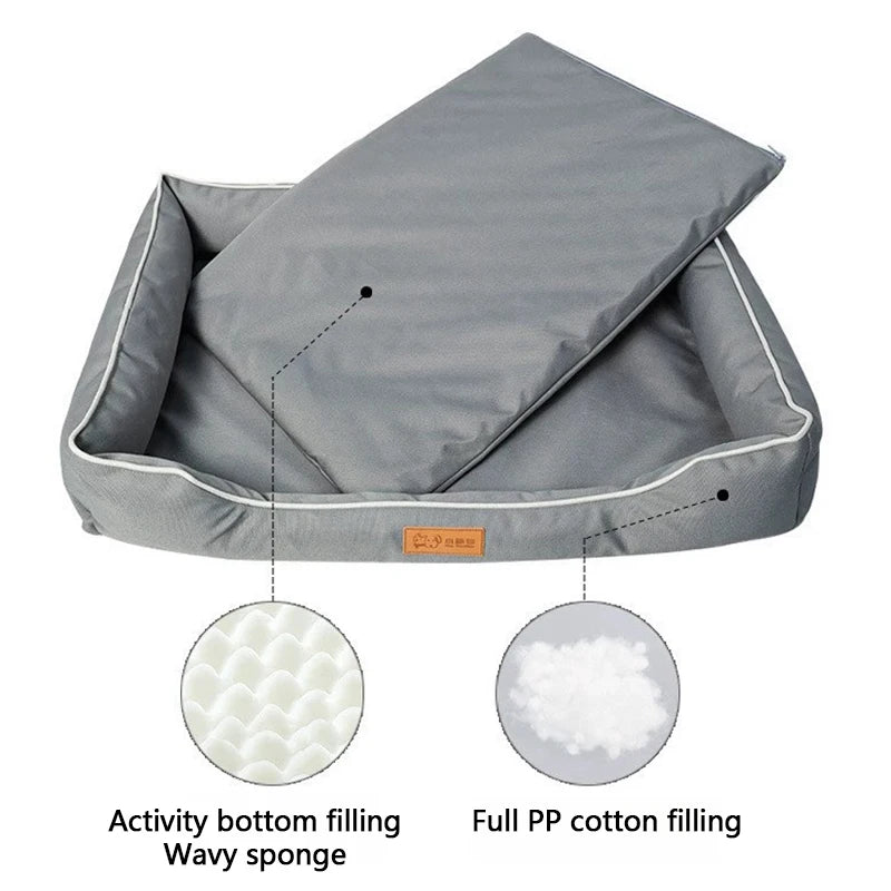 Removable Waterproof Dog Bed Upgrade 900D Oxford More Waterproof More Bite-resistant Dogs Beds for All Seasons Dog Accessories