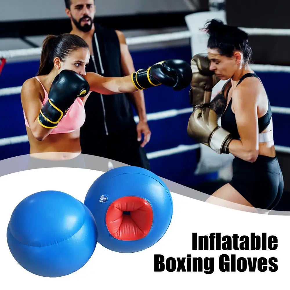 Inflatable Boxing Gloves PVC Boxing Exercise Gloves Interactive Boxing Glove Balloons Workout Punching Mittens 1 Pair