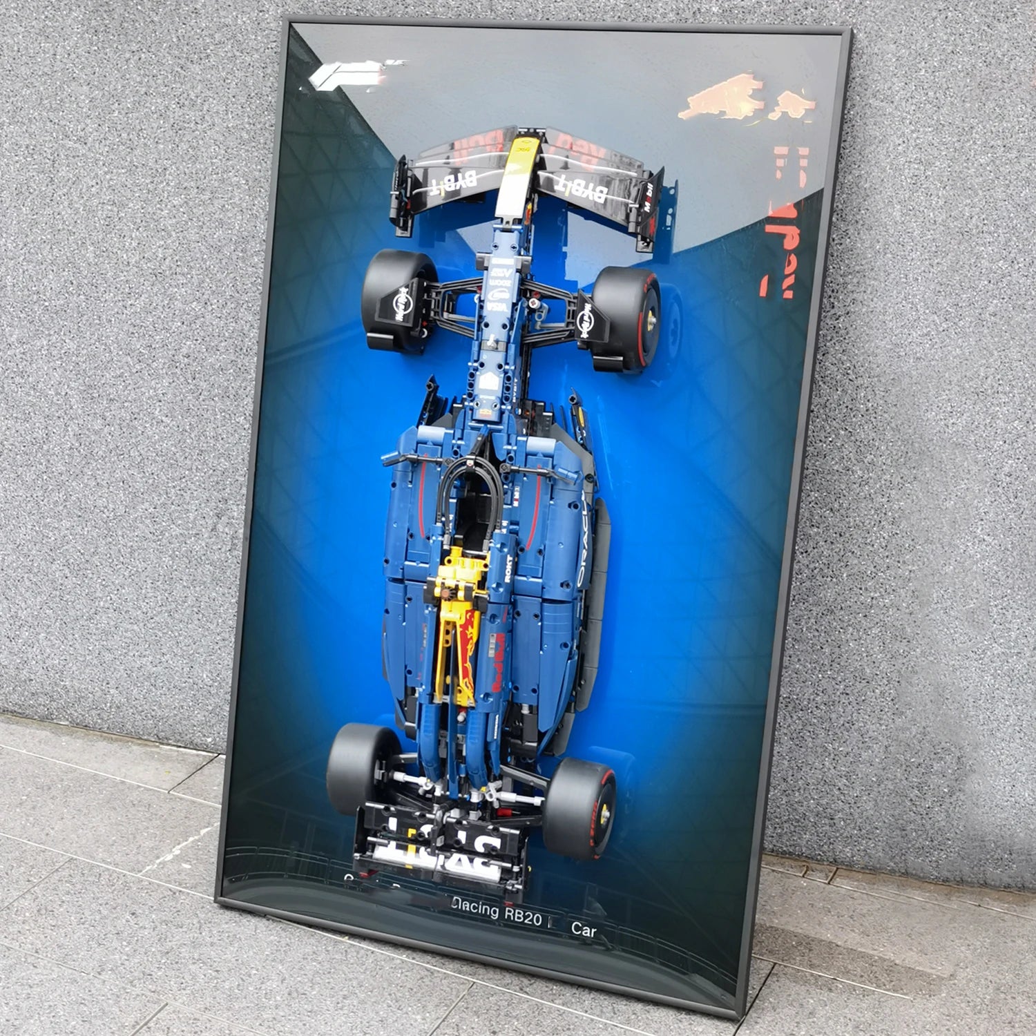 Wall Mount Display for LEGO 42171 Mercedes-AMG F1 W14 E 42207 Ferrari SF-24 F1 42206 Red Bull Racing RB20 F1--Display Wall only