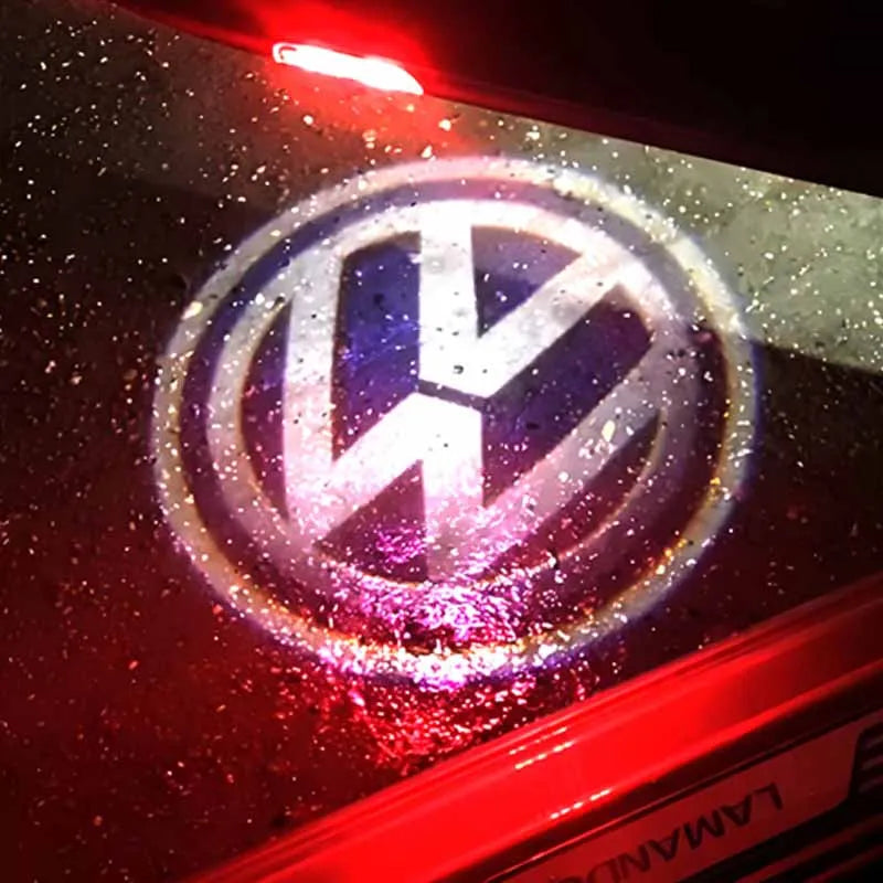 Hot Sale Accessories LED Car Door Logo Projector Lights for VW Golf 5/6/7, R/GTI/GTD/GTE, Touareg, CC, Passat (B6 - B9), C6-C8