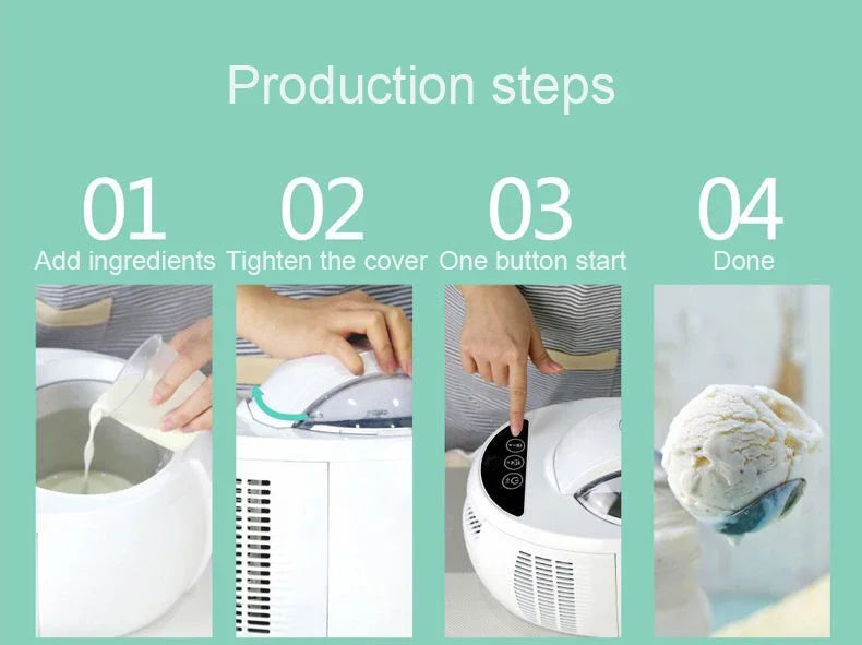 Automatic DIY Milkshake Ice Cream Maker Built-in Freezer Intelligent Soft Hard Fruit Yogurt Desstert Sorbet Gelato Machine EU US