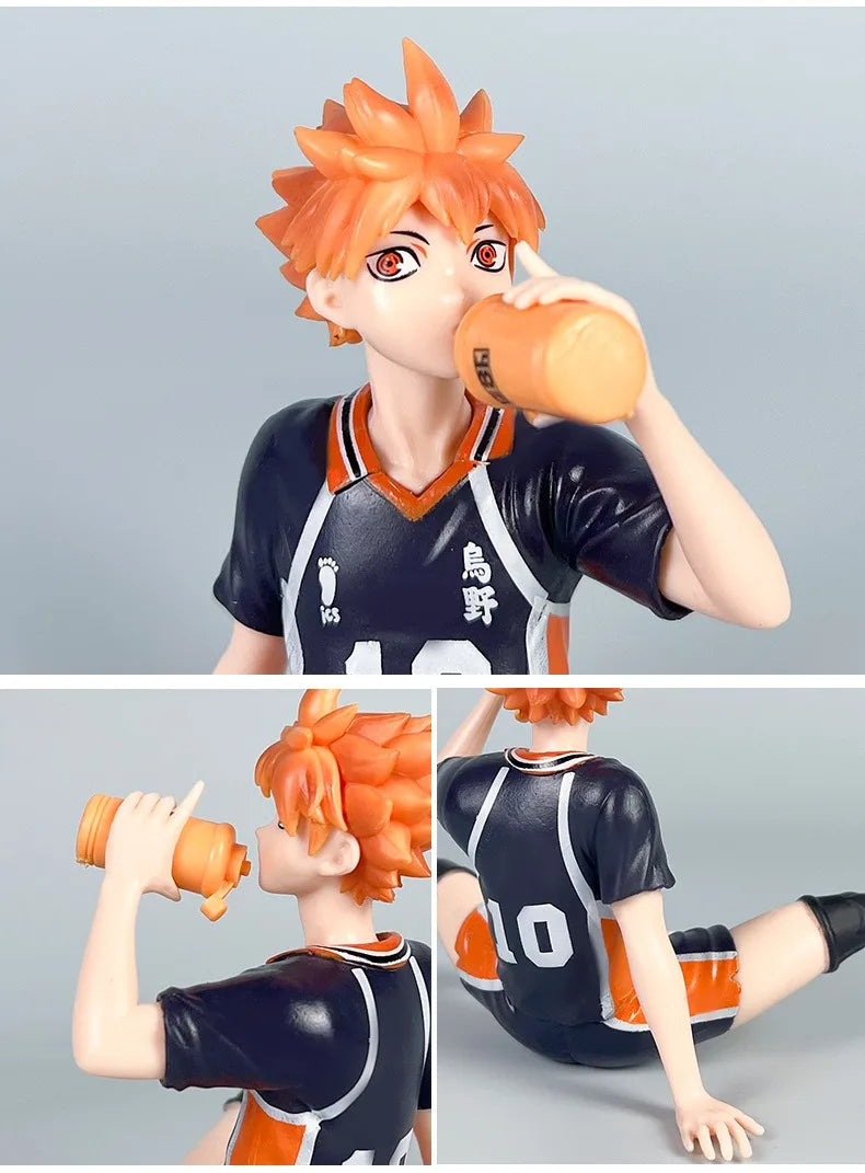 Anime Haikyuu Volleyball Character Statue Hinata Kageyama Mini Collectible Model PC Case Ornament Gift