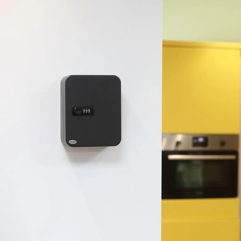 Combination Key Cabinet 20 Key Hooks Key Box Wall Mounted with Key/Code Lock Locking Key Organizer Key Cabinet Security Lock Box