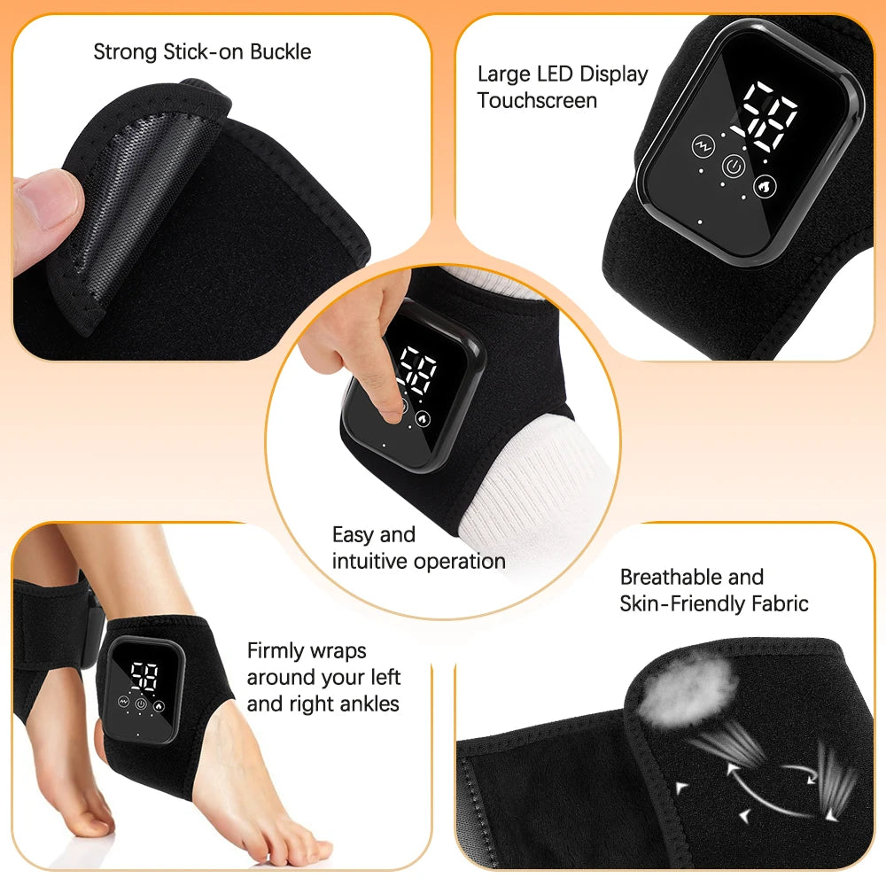 Electric Heating Hand Wrist Massager Wireless Thermal Wrist Brace Wrist Protector 5 Infrared Hot Compress 3 Vibration Wristband