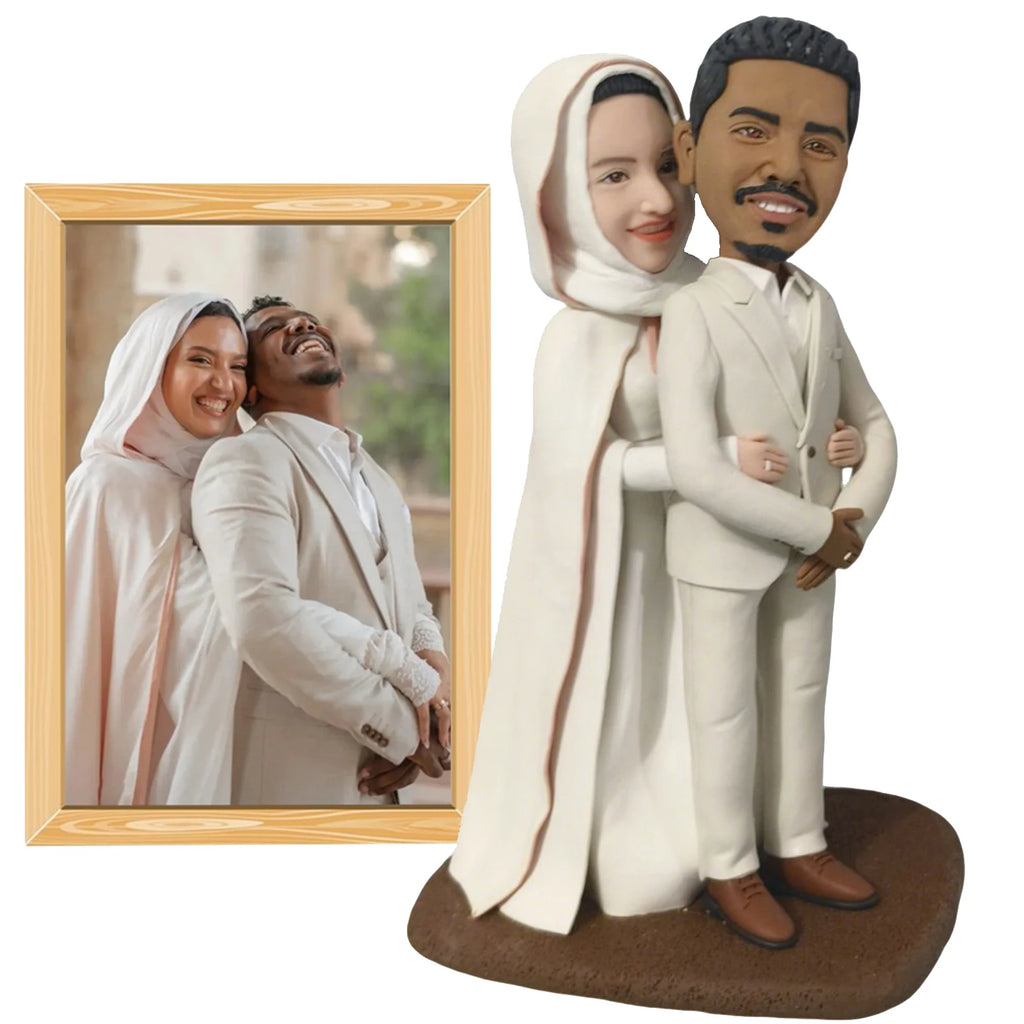 Custom Bobblehead Figurines,Full Body Customization Ai Figure,Personalized 3D Clay Doll Based on Picture,Christmas Gift For wife