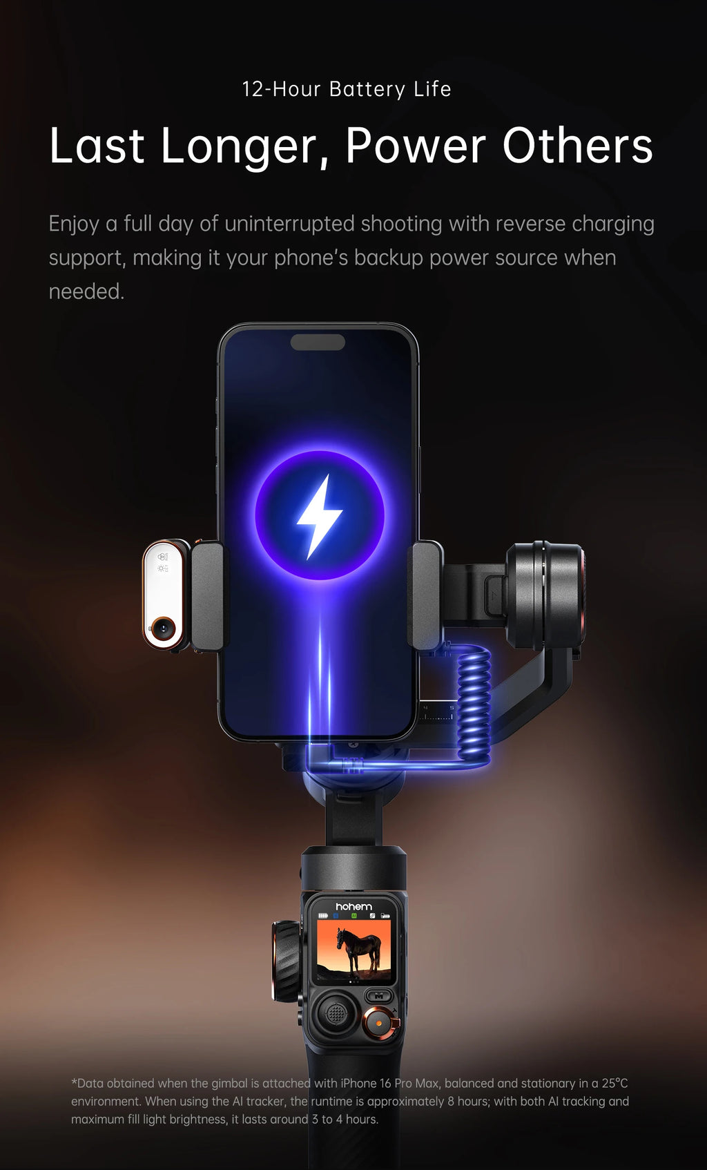 Hohem iSteady  M6 3-Axis Handheld Stabilizer hohem m7 Gimbal for Smartphone w Magnetic Fill Light Face Tracking pk weebill m7