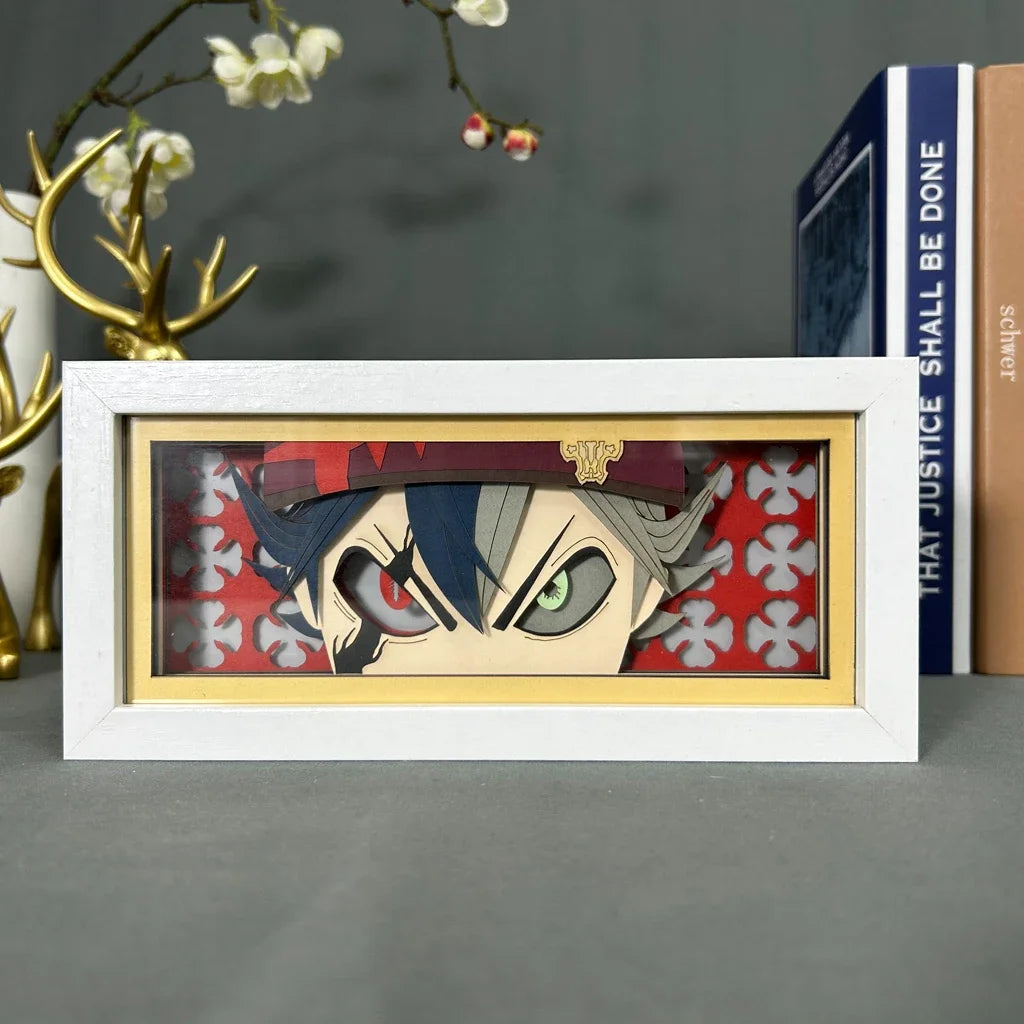 Led Anime Light Box For Bedroom Decoration Paper cut Shadow Box Birthday Gift Bedside Night Lamp