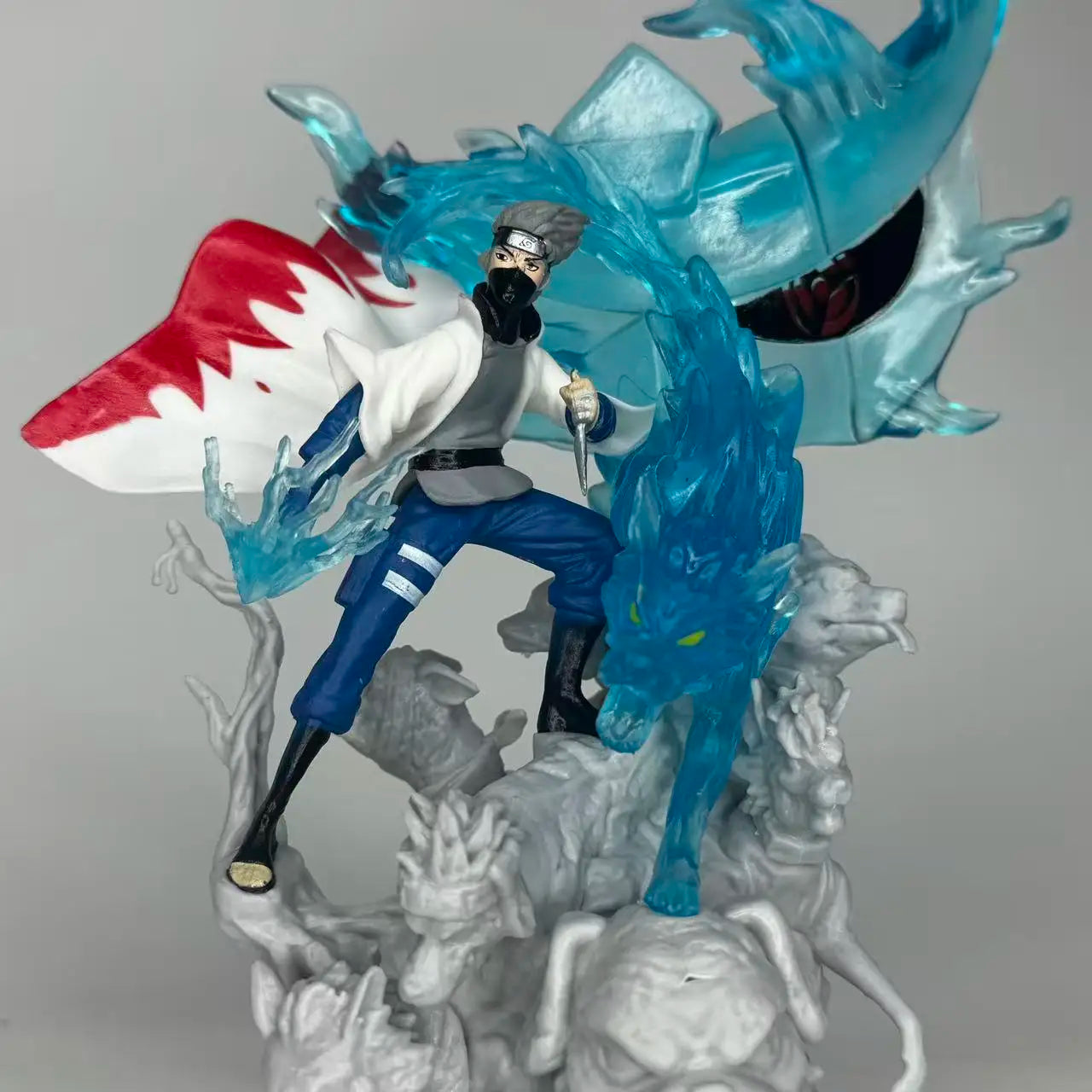 Hokage GK sixth generation CS flag wooden Kakashi statue scene model boxed figurine