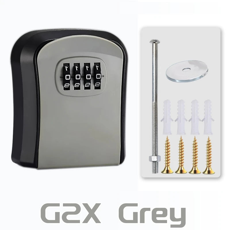 Key Lock Box 4 Digit Password  ABS Security Anti-theft Durable Wall Mounted Password Key Box for Home or Office Key Safe Storage