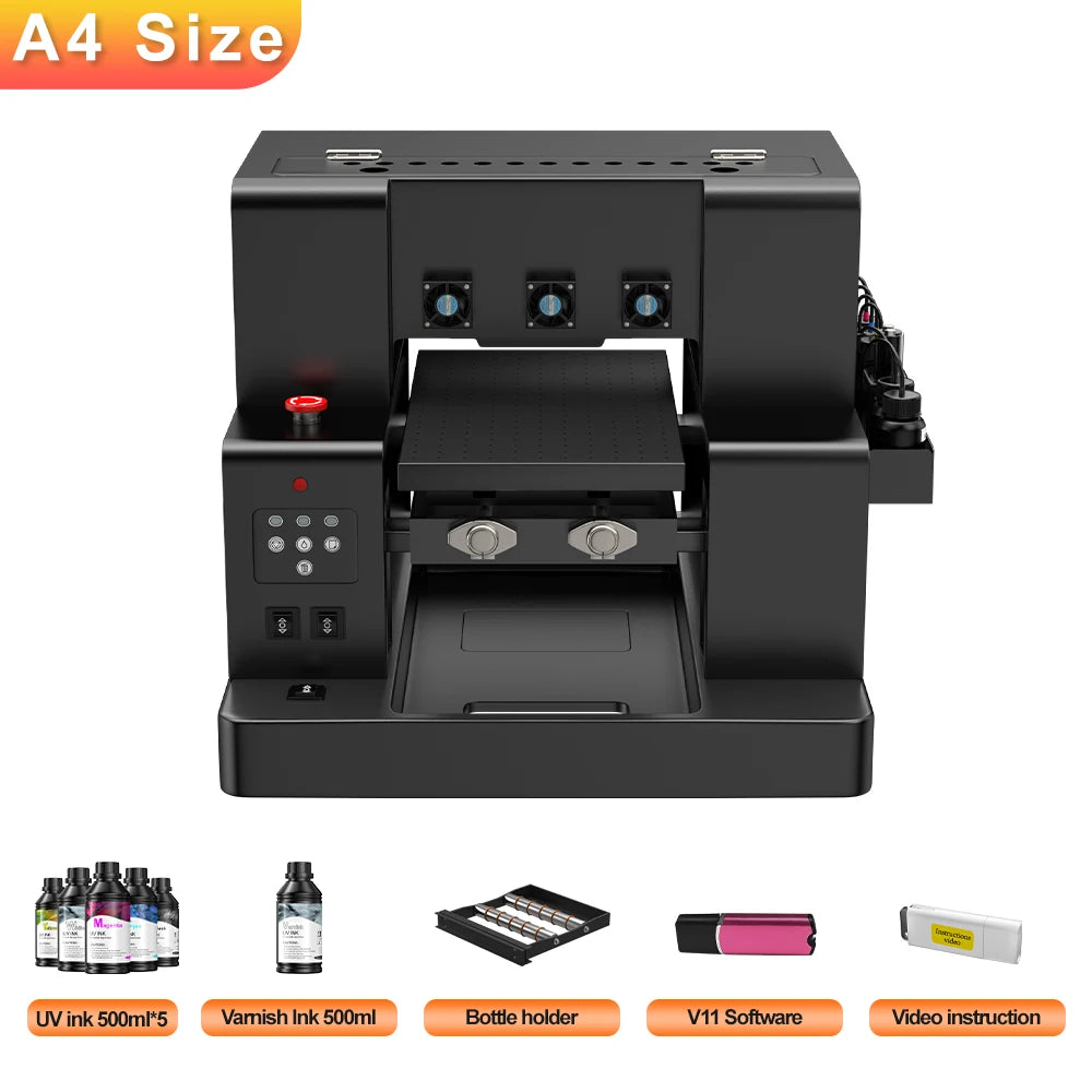 A3 UV Printer L805 UV Flatbed Printing Machine A3 UV DTF Sticker Printer For Bottle Wood Pen Metal A4 UV Sticker Printer