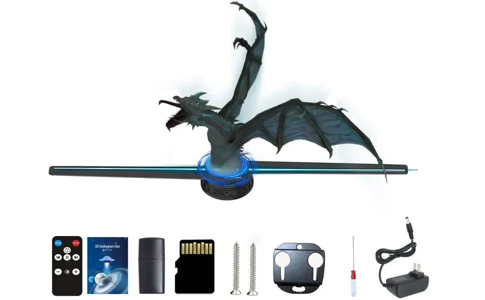 3D Hologram Fan 42CM 3D Holographic Projector Advertising Display Light HD Holographic Projector for Stores Bars Party Xmas