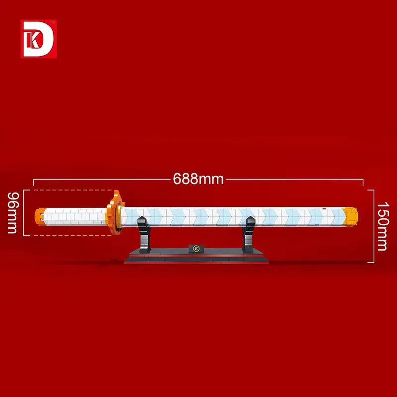 Demon Slayer OneMOC Piece Katana Luminous Sword Building Blocks Diy Model Educational Toy Assembly Weapon Toy Brick for Children