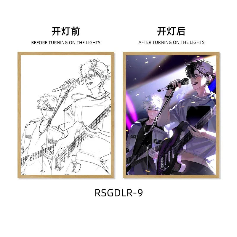 Link Click LED Light Box Painting Picture Frame Charles Lucas Jo  Anime peripherals Night Light Decoration Photo Frame Gift