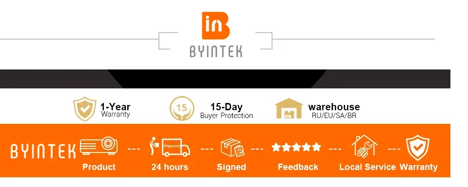 BYINTEK U80 Max Projector 3D 4K Cinema  Android 11.0 WiFi Mini Portable 1080P Home Theater Video DLP Projector with Battery