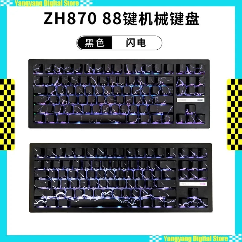 Zorher ZH870 Wireless Mechanical Keyboard Bluetooth Tri Mode RGB Hot Swap Gaming Keyboards Customized PBT Keycap PC Accessory