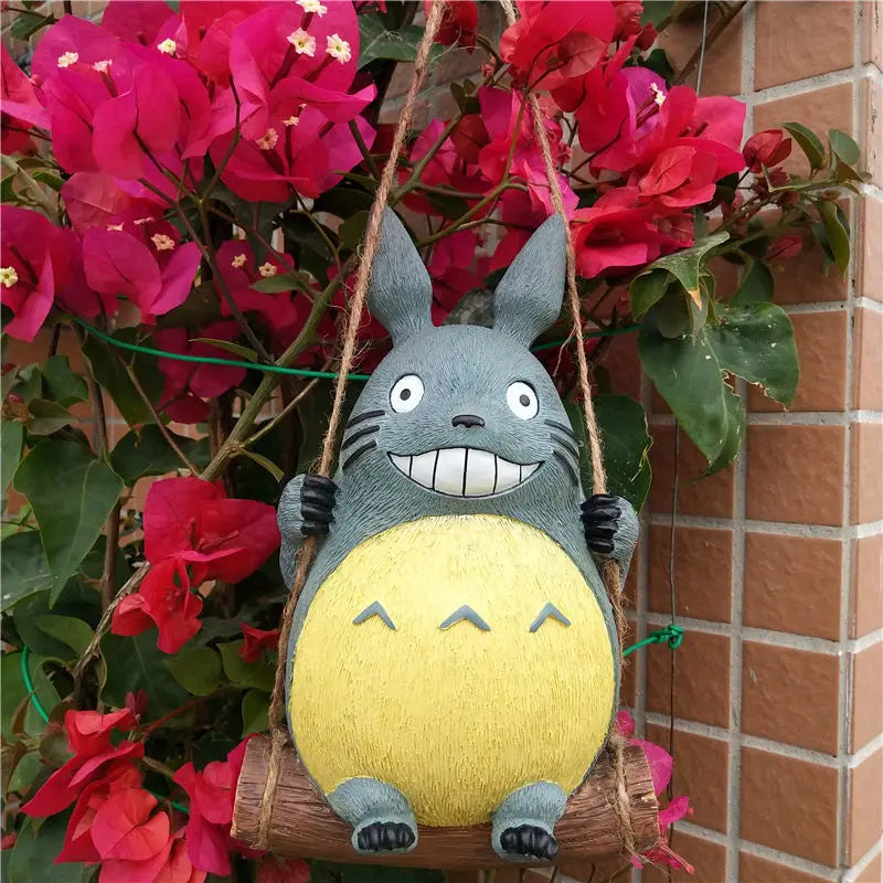 Large Garden Statue Cartoon Anime Totoroeds Sculpture Creative Kawaii Miyazakis Hayaos Totoros Resin Figurines Garden Home Decor