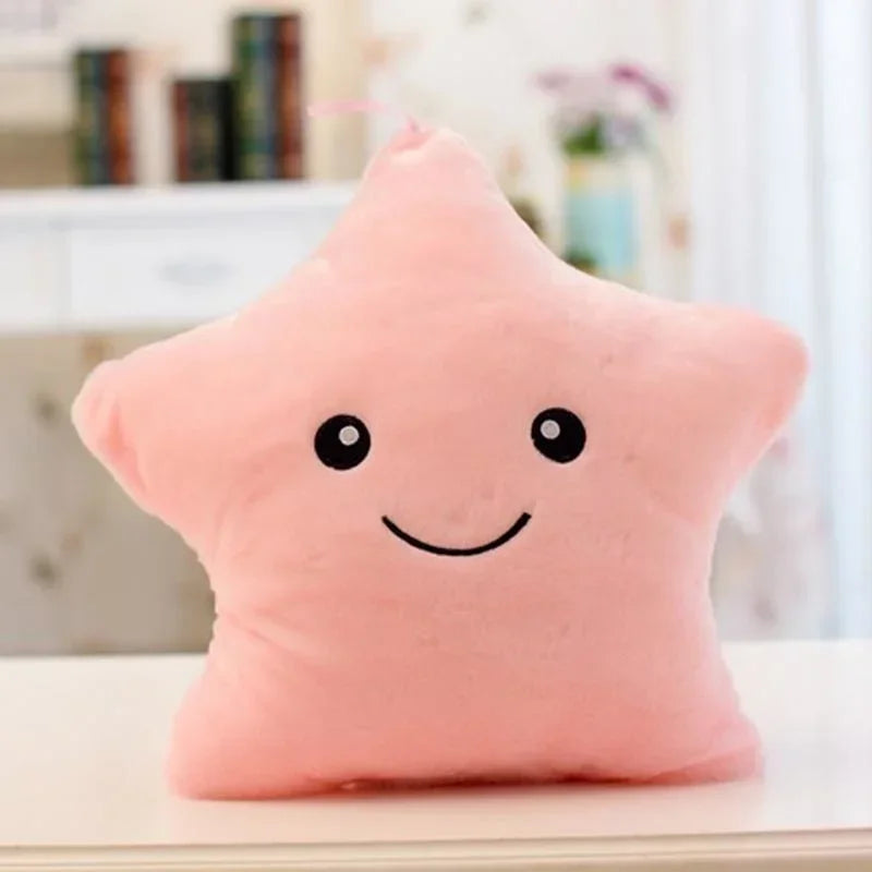 Cute Led Light Plush Toy Star Pillow Luminous Star Throw Pillow With Colorful Light Kids Toy Home Decor Birthday Christmas Gift