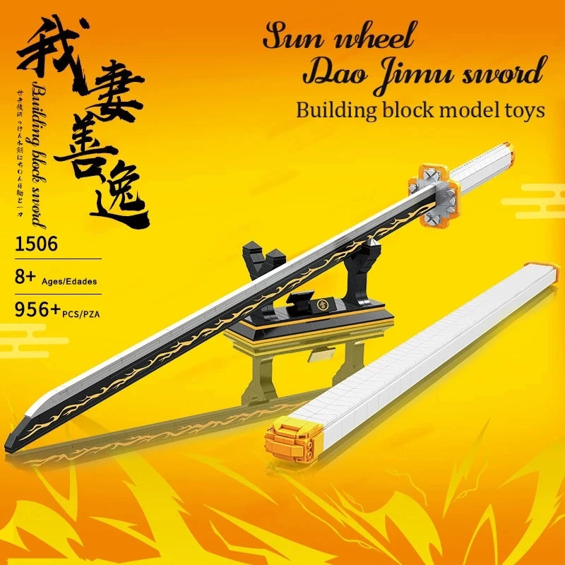 Demon Slayer OneMOC Piece Katana Luminous Sword Building Blocks Diy Model Educational Toy Assembly Weapon Toy Brick for Children