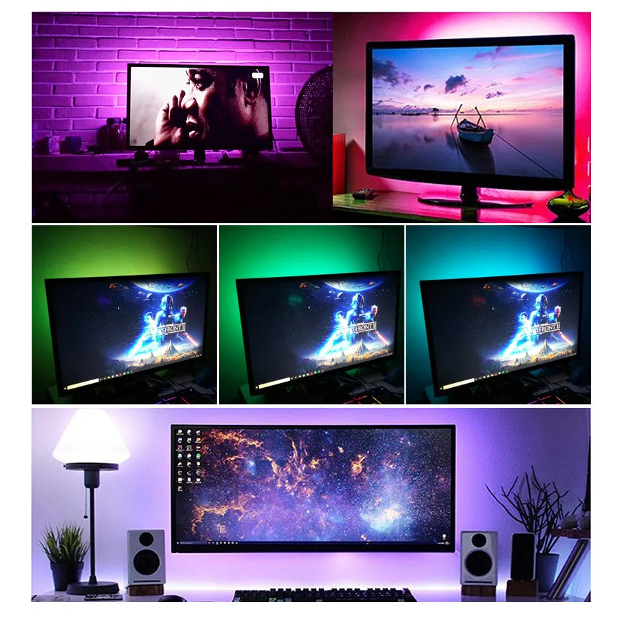 Usb Led Strip 5V 5050 Smart Led Light For Wall Room Bluetooth Wifi Alexa 15 20 Meter Rgb Tape Tv Backlight Led Ribbon Band Luces
