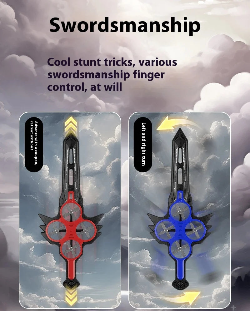 Hand-Gesture Controlled Flying Sword Toy Drone Sword Shaped Remote Control Rc Airplane For Kids Adults 360° Flip Durable Boy toy