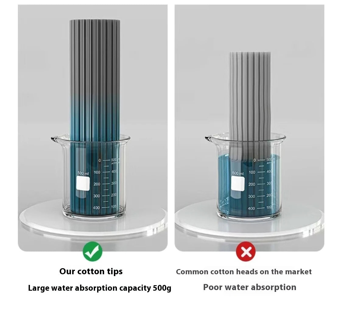 New Squeezed Self Draining Rubber Cotton Mop Hand Free Magic Self-cleaning Flat Mop Reusable Sponge Household Floor Cleaning