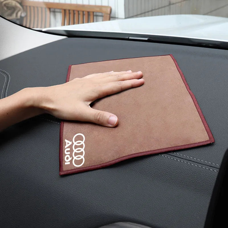 Microfiber Towel Car Cleaning Care Accessories For Audi Sline A1 A3 A4 A5 A6 A7 A8 B8 B9 B6 C6 Q2 Q3 Q5 Q7 Q8 TT S3 S4 S7 S8 RS5