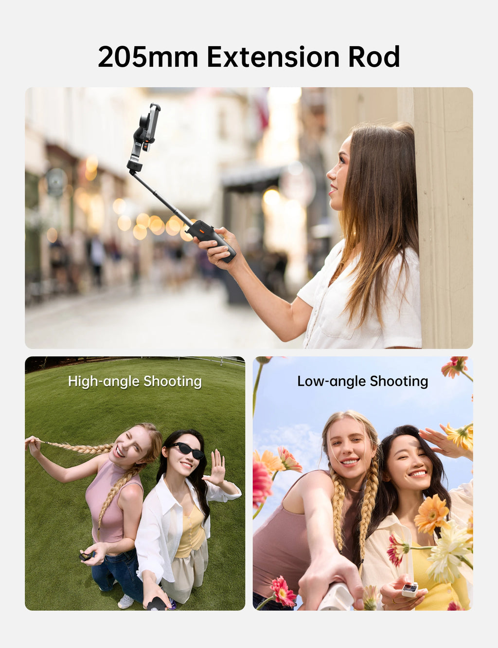 Hohem iSteady V3 Ultra Gimbal Stabilizer for iPhone with AI Auto Tracking Detachable Touchscreen Remote Phone Gimbal