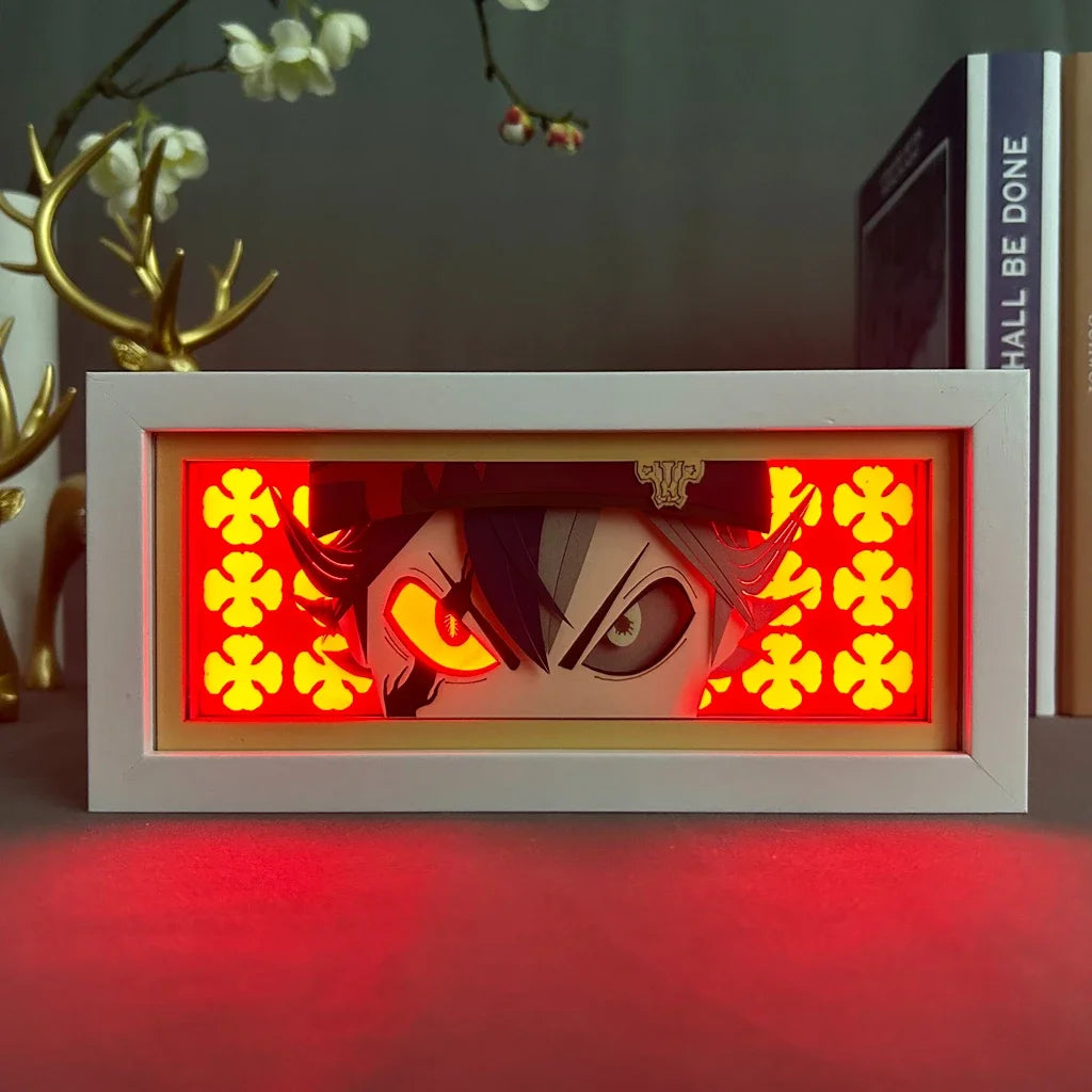 Led Anime Light Box For Bedroom Decoration Paper cut Shadow Box Birthday Gift Bedside Night Lamp