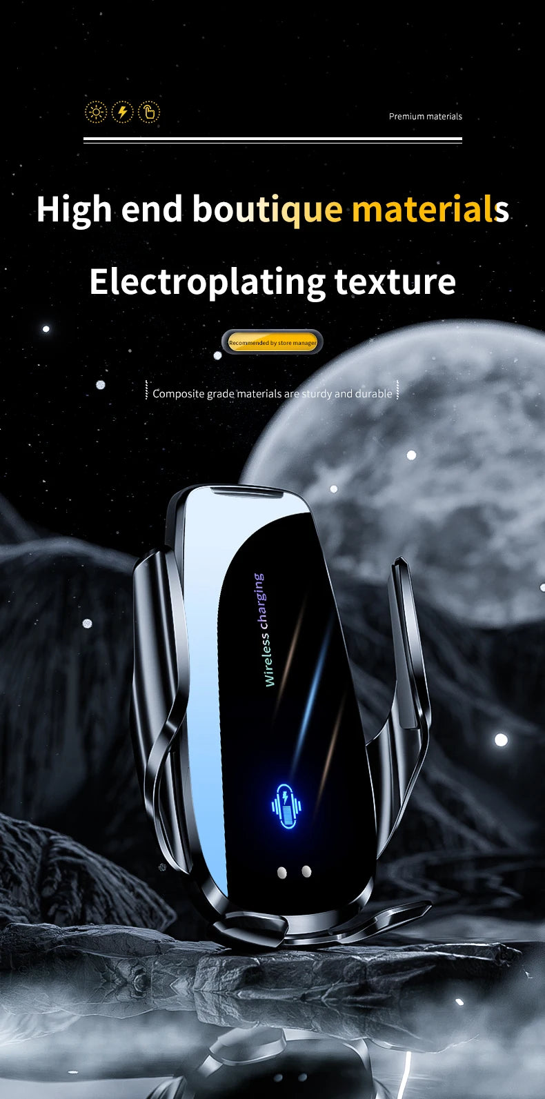 30W Car Wireless Charger Automatic Car Phone Holder Infrared Induction for iPhone 14 13 12 Xiaomi Samsung Fast Charging Station