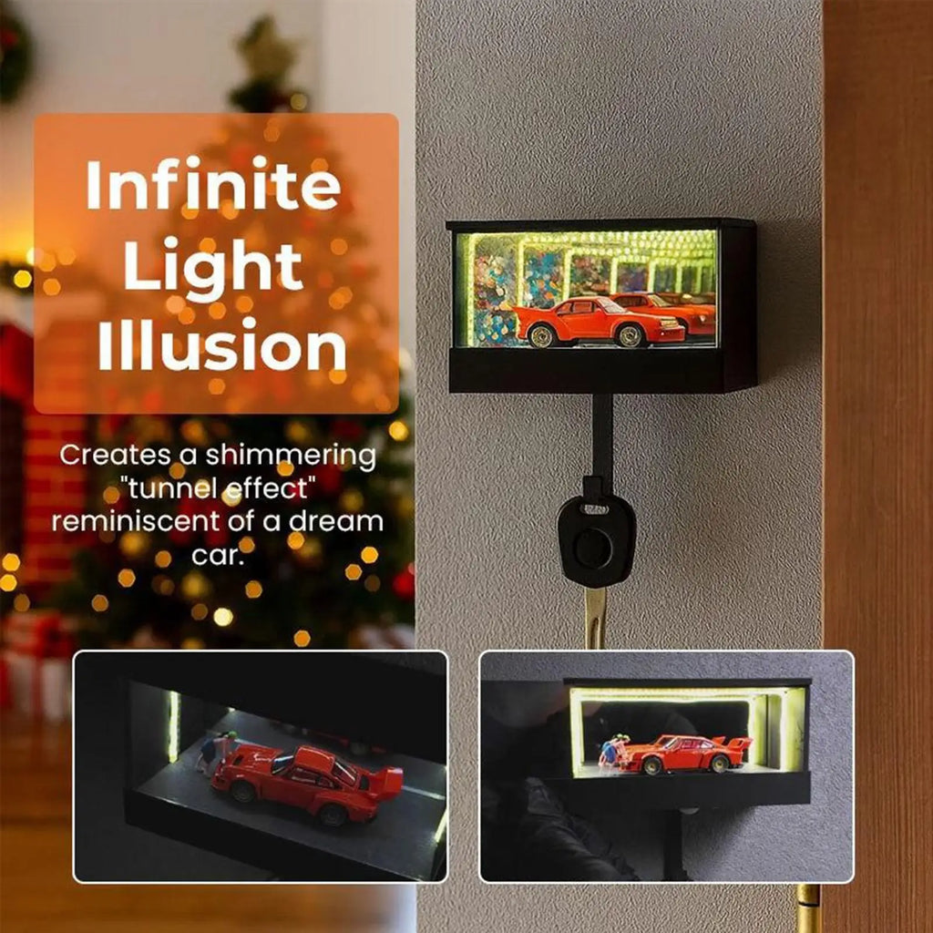 Car Garage Key Holder Key Organizer with LED Light Car Key Hanger for Door Apartment Home Office Entryway (car not included)