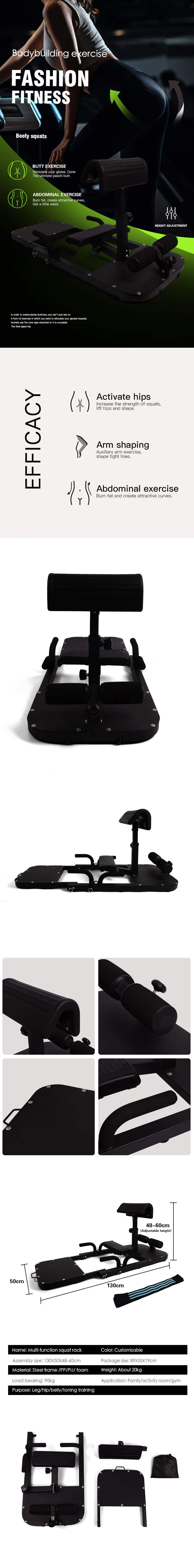 Gym Equipment Abdominal Hip Leg Trainer Adjustable Sissy Squat Machine Leg Exerciser Equip