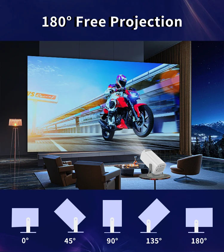 3000+Games Projectors 4K HD wifi 6 BT5.4 Android 11 64G home theaters sound Low noise Dual gamepads Outdoor Projetor