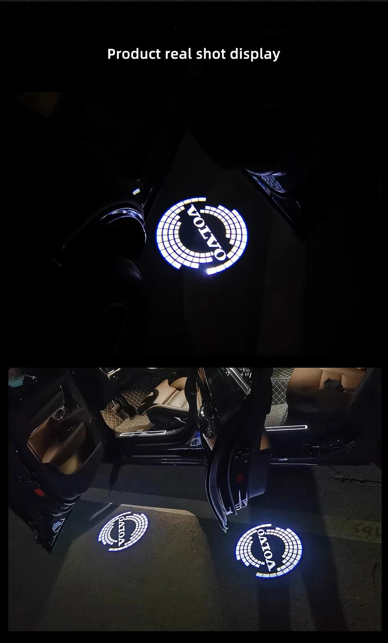 2Pcs Car Led Door Welcome Light Projector Ghost Shadow Lamp For Volvo S90 XC40 XC90 XC60 S60 V90 V60 2025 Polestar Accessories