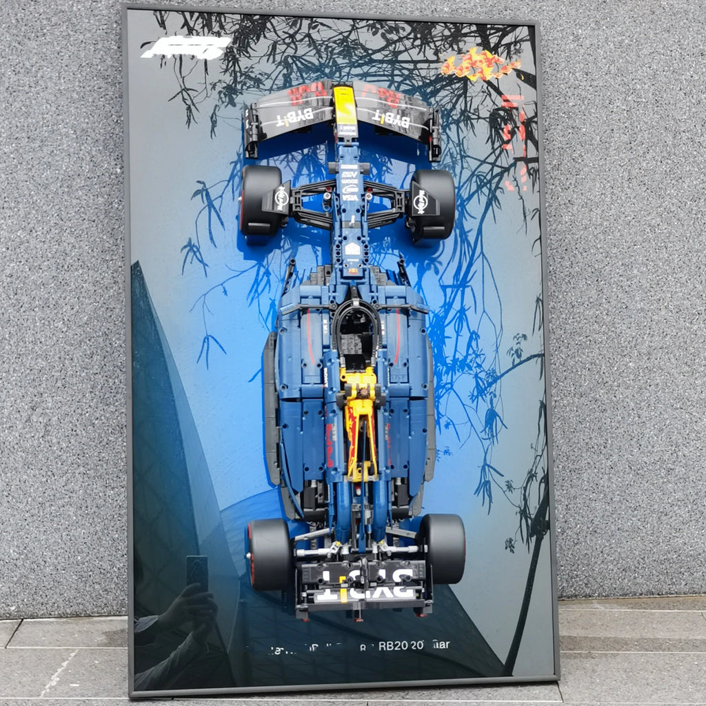 Wall Mount Display for LEGO 42171 Mercedes-AMG F1 W14 E 42207 Ferrari SF-24 F1 42206 Red Bull Racing RB20 F1--Display Wall only