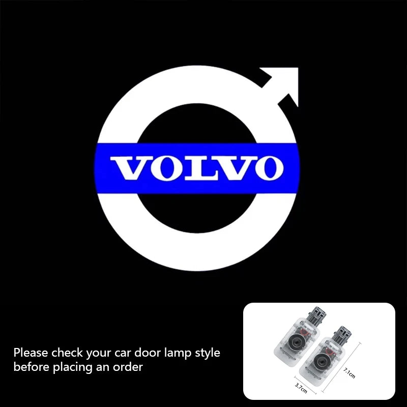 2Pcs Car Led Door Welcome Light Projector Ghost Shadow Lamp For Volvo S90 XC40 XC90 XC60 S60 V90 V60 2025 Polestar Accessories