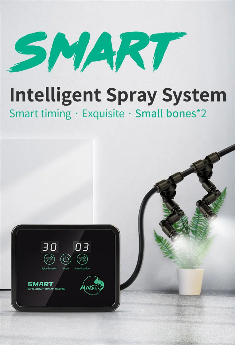 Terrarium Fogger Misting System Rainforest Sprayer Indoor Plant Watering System Automatic Misting for Reptiles Chameleons Herbs