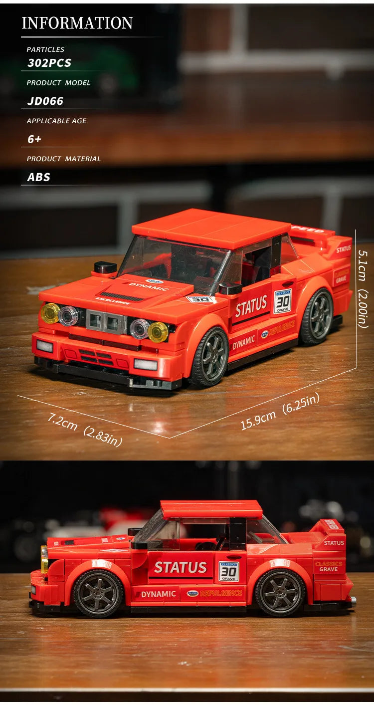 11 Types Speed Champions Car Hypercar Building Blocks MOC Construction Bricks Famous Sport Vehicle Toys Gift For Children Kids