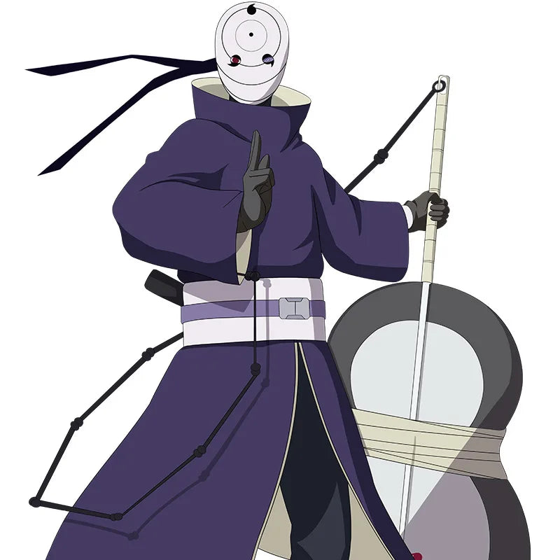Anime Ninja Cosplay Uchiha Mask Tobi Obito Akatsuki Ninja Madara Cosplay Costume Props Halloween Party Mask Headgear Cos Obito