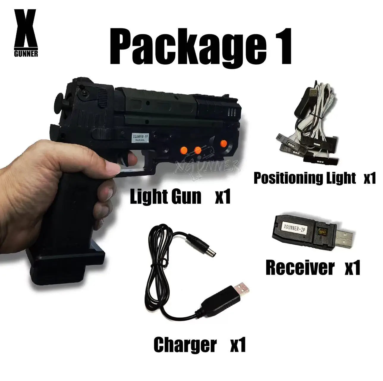 XGUNNER 2.4G wireless gaming light gun，Somatosensory gun，Functions far exceed GUN4IR，Support multiple people to play together