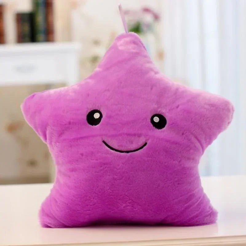 Cute Led Light Plush Toy Star Pillow Luminous Star Throw Pillow With Colorful Light Kids Toy Home Decor Birthday Christmas Gift