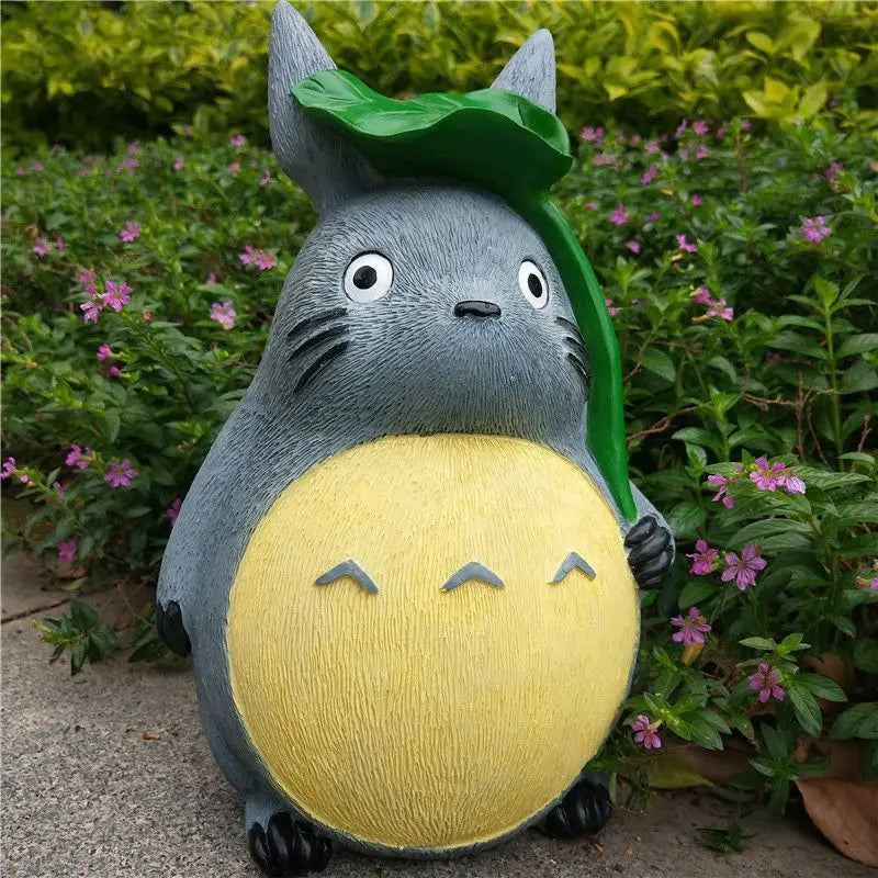 Large Garden Statue Cartoon Anime Totoroeds Sculpture Creative Kawaii Miyazakis Hayaos Totoros Resin Figurines Garden Home Decor